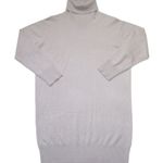 NWT Naadam Cashmere Turtleneck Dress in Pale Gray Sweater Dress XL Photo 1