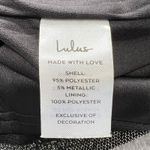 Lulus  Metallic Bodycon Mini Dress Small Black Silver Glitter Sparkle Party‎ NYE Photo 4