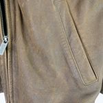 wilson's leather 80s Vintage  Brown Leather Jacket Men's Medium Motorcycle Jacket Photo 5