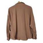 Prologue Light Brown Rayon Long Sleeve Button Down S Photo 2