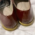 Anthropologie ALL BLACK by  | Brown Patent Lace Up Shoes Yellow Sole Oxford | 5.5 Photo 2