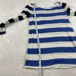 J.Crew Top Womens XXS Blue White Nautical Stripe 3/4 Sleeve Sailor Lightweight Photo 3