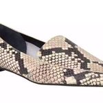 Marc Fisher  • Enaba 2 leather snakeskin point square toe loafer flats Photo 0
