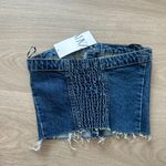 ZARA crop top corset denim jeans button up Photo 9