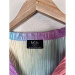 Dressed in Lala Rainbow Plisse Pleated Skirt Set Medium Rainbow Day Dream Yellow Photo 2