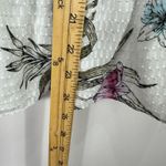 White House | Black Market WHBM White Floral Peplum Blouse S Romantic Cottagecore Feminine Office Chic Photo 4