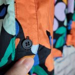 Karlie BOLD FLORAL BUTTON FRONT SHIRT PUFF BALLOON SLEEVE LARGE ART TO WEAR Photo 7