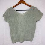 Active USA L Knit Twist Front Cropped Sage Green SoftGirl Y2K Cottage Minimalist Photo 3