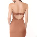 Azazie  x Kendall + Kylie Bronzer Mermaid Pleated Stretch Satin Dress Photo 3