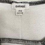 Garage  White Fitted Crop Tank Top Photo 1