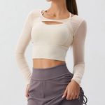 Berlook Beige Cut Out Long Sleeve Top Photo 2