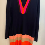 Trina Turk  Camp Colorblock Navy‎ Blue Sweater Knit Dress - M Photo 0