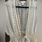 House Of Harlow 1960 Cream Sheer Lace Crochet Cardigan Duster Cover Up One Size Size undefined Photo 4