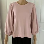 Splendid Women's Pink Shirred Shoulder Bubble Sleeve Sweatshirt Photo 7