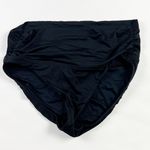 Vitamin A Fold Over Banded Hipster Bikini Swimming Bathing Suit Bottom Black Photo 0