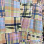 Talbots  Women's Madras Plaid Blazer Size 6‎ Blue Pink Green Patchwork Preppy Photo 3