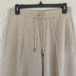Vera Wang Linen Simply Vera  Women's Cream Extra Wide Leg Pants Photo 2