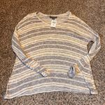 A pea in the pod Maternity Striped V Neck Long Sleeve Knit Sweater Top S Photo 0