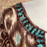 Club Z Animal Print Brown Multi Sequin Swim Beach Coverup L Tan Size L Photo 3