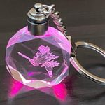 Laser Engraved Crystal Anime Color Changing LED Keychain Photo 12