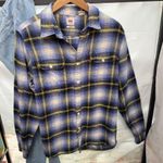 Levi's Unisex Levi’s Plaid Worker Flannel Layering Button Up Long Sleeve Overshirt Photo 13