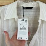ZARA  Oversized Striped Beach Shirt Size Medium NWT Photo 5