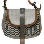 Myra Bag Hairon Flap Honey Bee Design Crossbody Purse Gray Photo 7