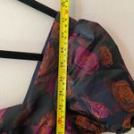 B. Right Navy Blue Pink Metallic Puff Sleeve Mini Party Dress Women's size Small Photo 9