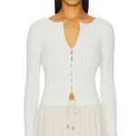 Free People  Tilly Long Sleeve Top in Ivory X-Small New Womens Photo 0