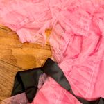 Michella vintage 1990s Barbiecore off the shoulder tulle pink/black bow dress M Pink Size M Photo 17