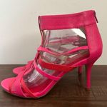 Nine West  Hot Pink Vegan Leather Strappy High Heel Sandals Stiletto Sz 10 Womens Photo 4