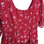 Francesca's Francesca’s Trixxi Ditsy Floral Puff Sleeve Mini Dress Size XL Red Cottagecore Photo 10