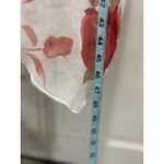 Speechless White/Pink Sheer Floral Chiffon Cowl Neck Bow Lined Dress Size 7 Photo 2