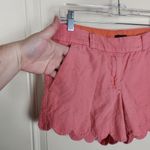 J.Crew J by  Women's Shorts Linen Blend Pink Scallop Hem Size 2 Photo 1