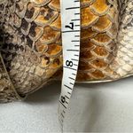 Forth & Towne Tan Calf Leather Snake Print Satchel Handbag Purse Womens Luxury Photo 10