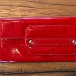 Maurizio Taiuti Bright Red Genuine Leather Clutch Wallet Bag Photo 0