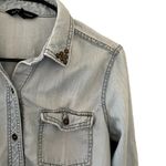 Rock & Republic rhinestone jean jacket w/ pockets grunge top Photo 2