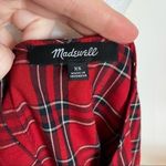 Madewell  • Plaid Tiered Button-Back Top Red Plaid Photo 6