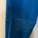 Alo Yoga Blue West Coast Laser Cut Detail Full Length Stirrup Leggings Size L Photo 11