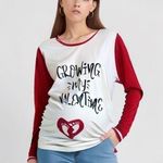 Growing My Valentine Pregnancy Announcement Maternity Long Sleeve Tshirt Tee White Size undefined Photo 0