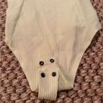 Abercrombie & Fitch yellow ribbed snap button bodysuit women’s size small Photo 3