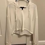 Forever 21 White Cropped Hoodie Photo 0