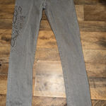 True Religion Gray Women's SkinnyJeans with Jude Ornate Studding size 26 Photo 0