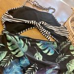 Cupshe Striped & Palm Leaf Cutout One Piece Size Medium Photo 7