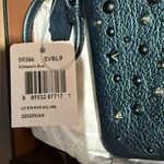 Coach  Star Rivet Metallic Blue Wristlet NEW Photo 2