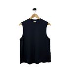 Pact Women’s Organic Airplane Mock Neck Shell in Navy Blue Size L Photo 2