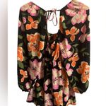 ASOS Design Babydoll Open Back Mini Skater Dress with Godets floral-Multi Sz 6 Photo 3