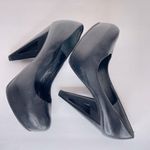 Black heels with cut out of heel all leather size 37 made in Portugal Photo 4