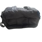 Jadelynn Brooke  Puffer Quilted Messenger Crossbody Bag Gray Computer Zipper Photo 2