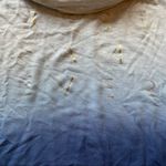 Good hYOUman Good Human Cowl Neck Turtleneck Shirt Ombré Blue Medium Best Fam Ever Photo 4